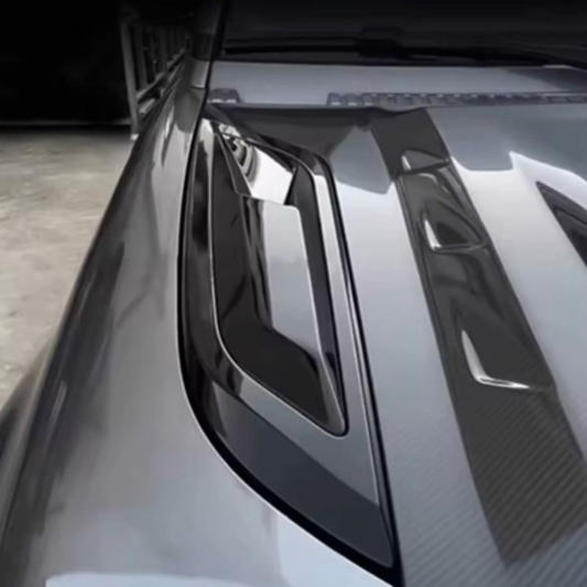 Side Vent Bonnet Air Vent KIT GLOSS BLCK - Defender
