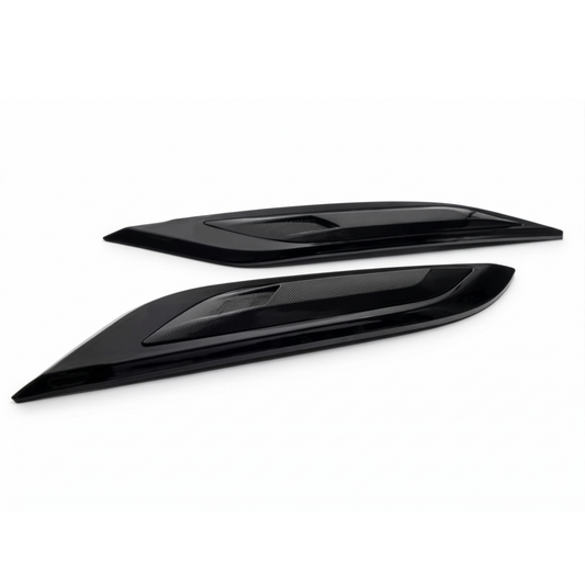 Black Bonnet Vents Gloss Hood Vent - Defender