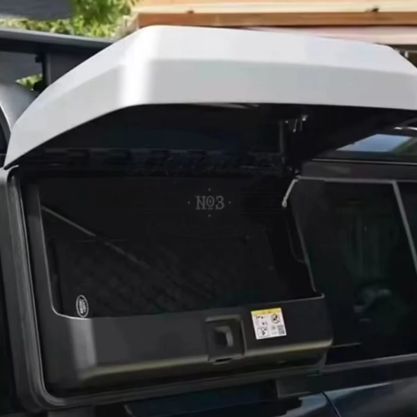 Gloss Black Side Mounted Gear Carrier Box Fits - Defender