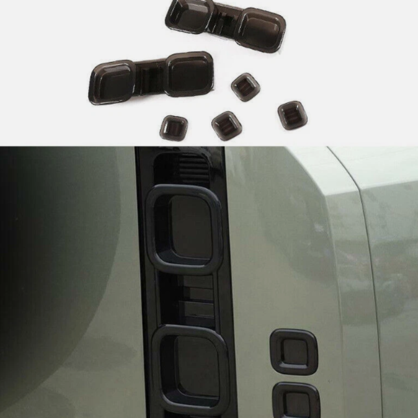 Smoked Black Light Lamp Rear Tail - Defender