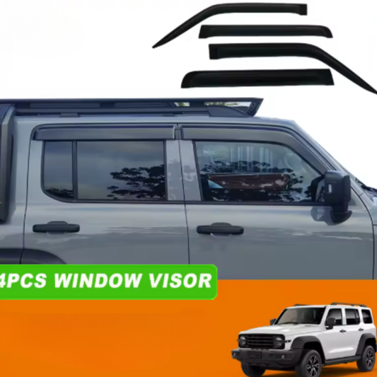 Black Car Window Sun Visor Rain Guard - Tank 300