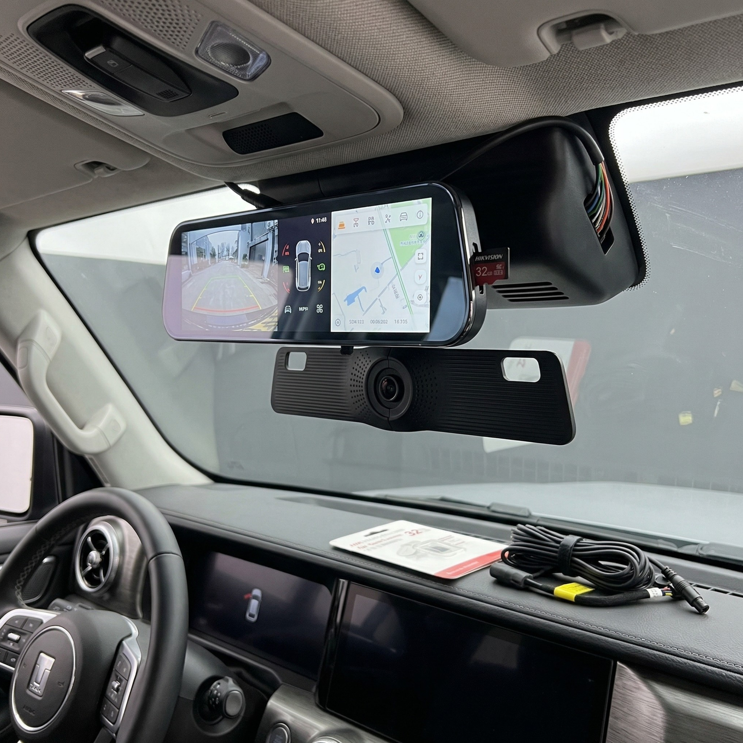 DASH CAM MIRROR FULL SCREEN DUAL CAMERA 4K - TANK 300