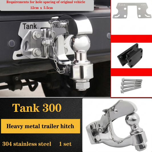 Large wall tank - trailer hitch, rear anti-collision bumper, tiger head hook, refurbished accessories, ball hook, off-road - Tank 300