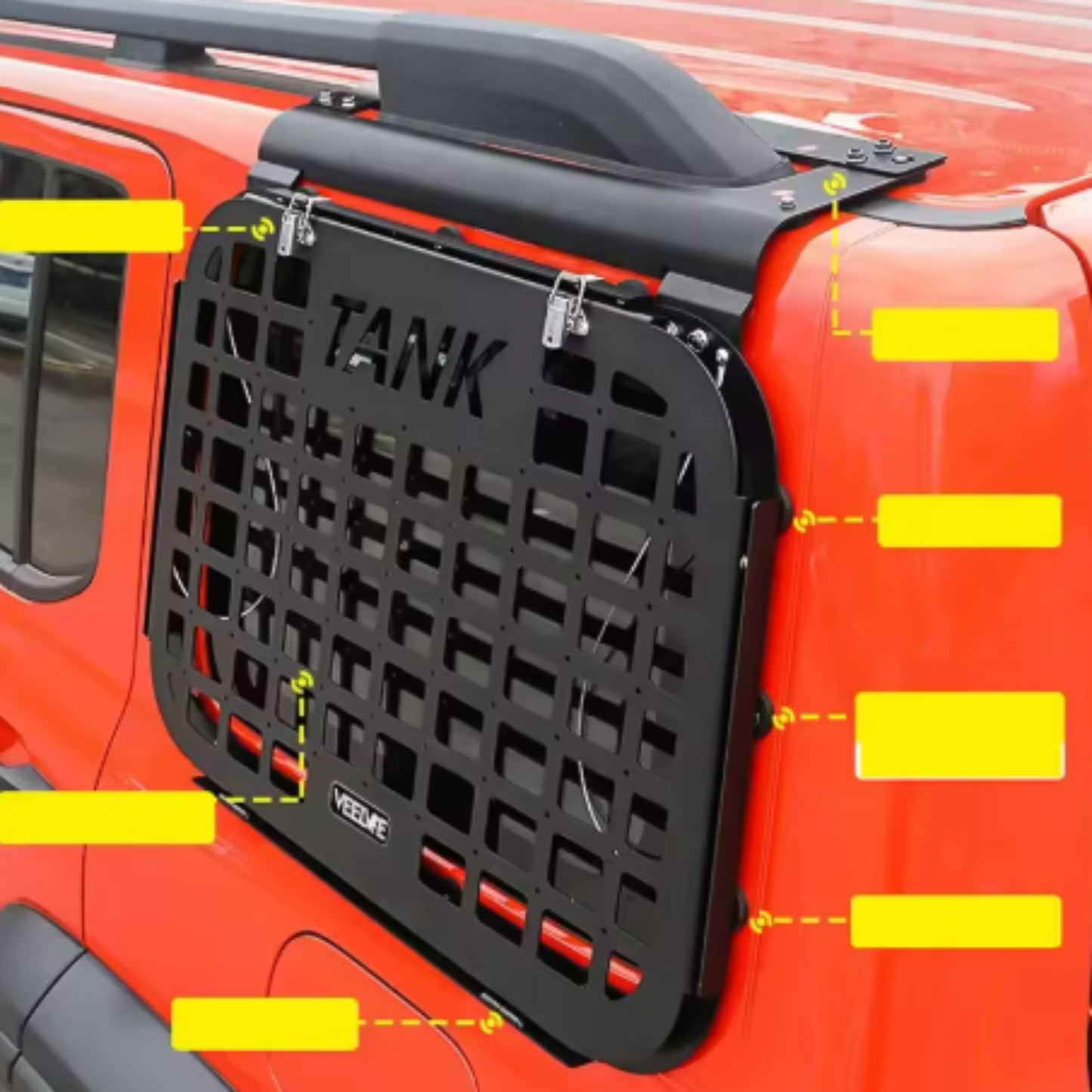 Side window expansion platform, storage rack - Tank 300